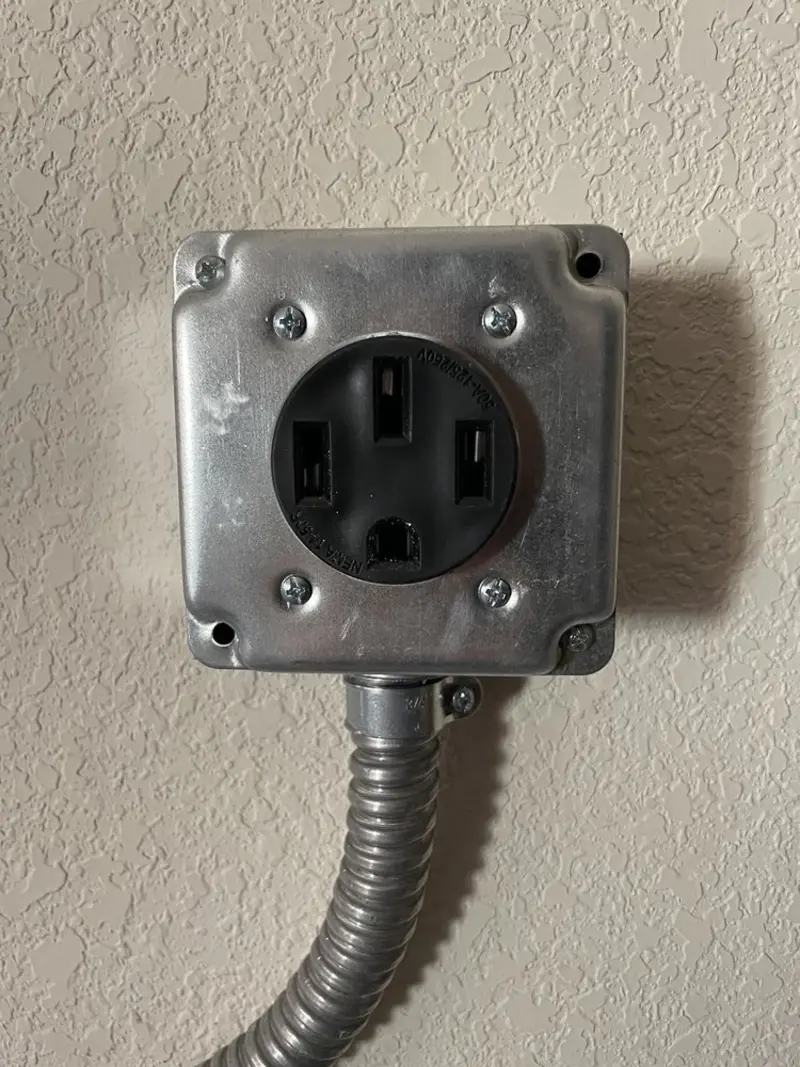 NEMA 14-50 outlet installed for Electrical Panel Upgrade in Patterson